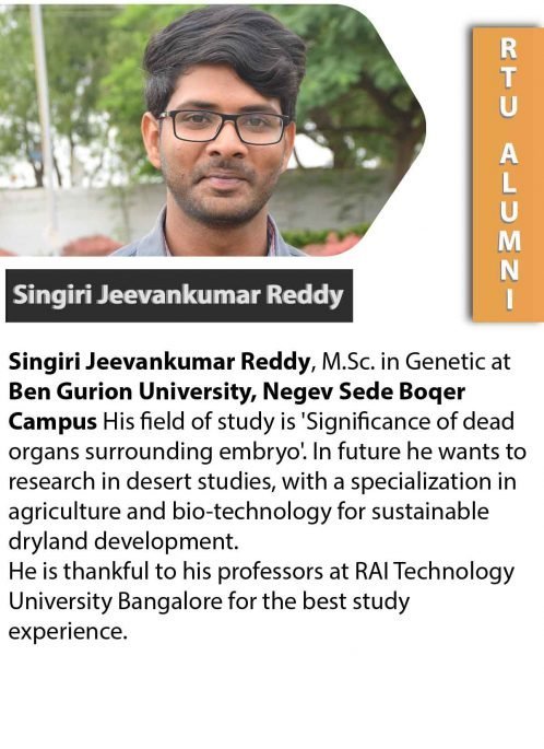 Successful students RAI TECHNOLOGY UNIVERSITY Bangalore university